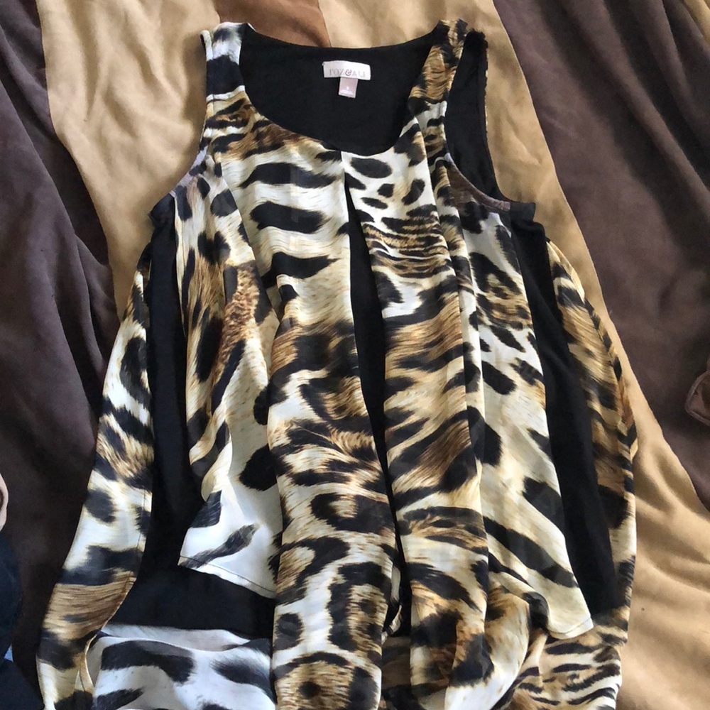 Animal print blouse